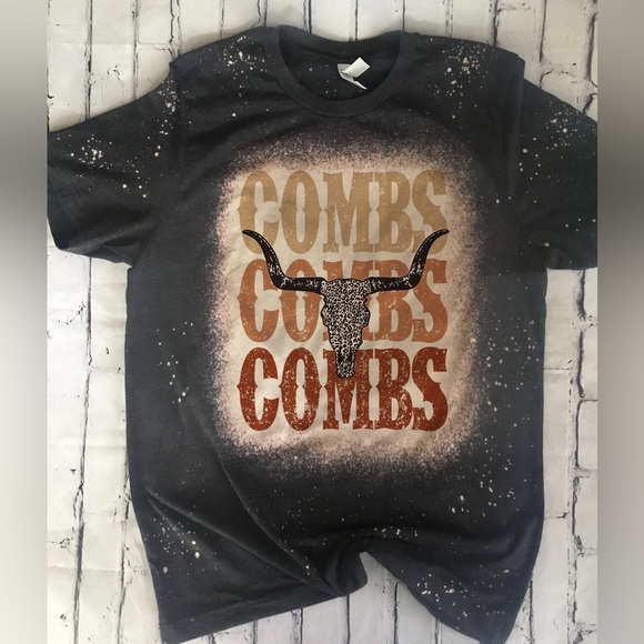 Tops - Hand Bleached Luke Combs Inspired Shirt